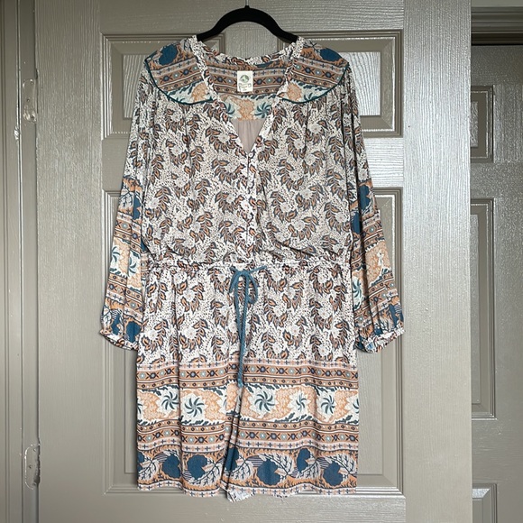 Tiny by Anthropologie Boho Printed Romper - Picture 4 of 8